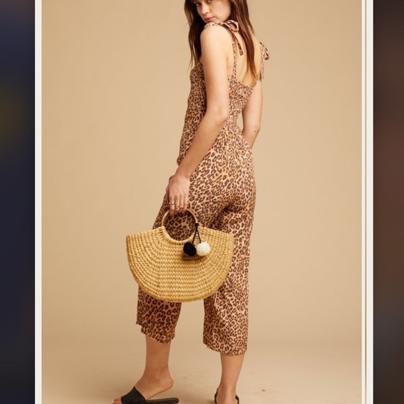 New faithfull the brand Elsa leopard print jumpsuit - Picture 8 of 10